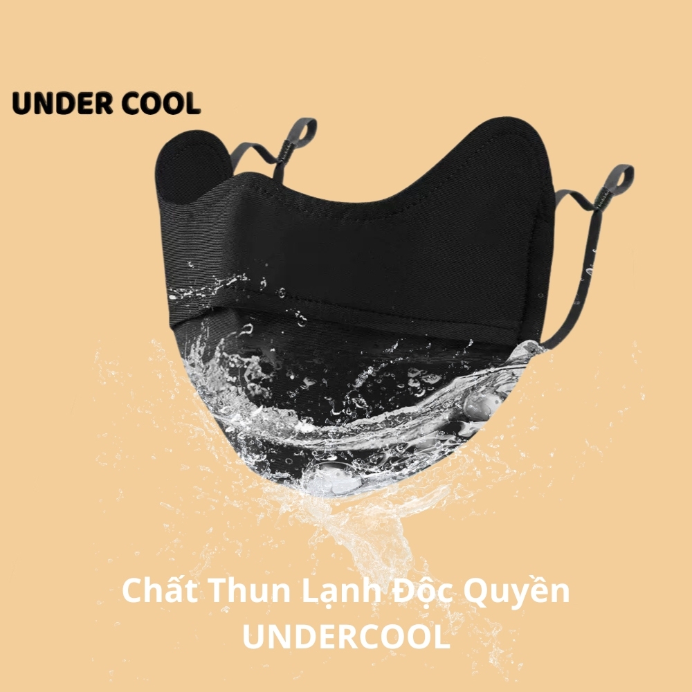 Khẩu Trang Vải lớp Chống Nắng UNDERCOOL Khẩu Trang Chống 99% tia UV UPF 50+ Logo Đổi Màu Sài Gòn - Hà Nội KT01