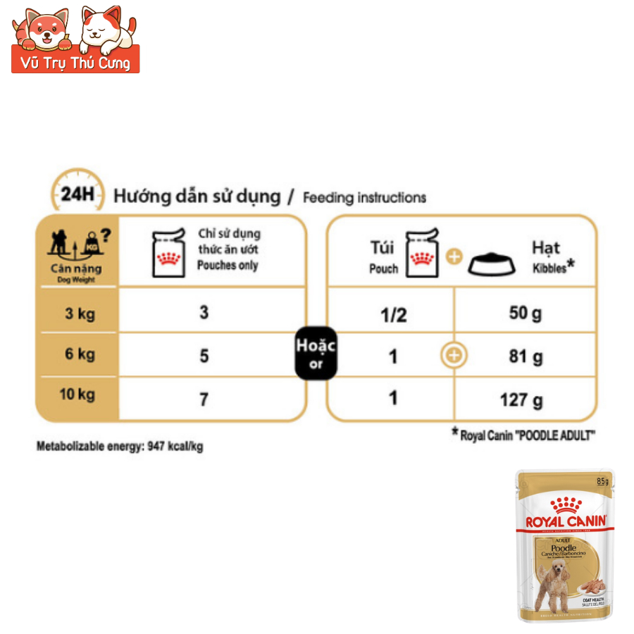 [COMBO] Pate Cho Chó Royal Canin Poodle Adult Gói 85g