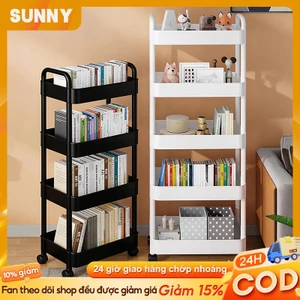 SUNNY 3/4/5 Tầng Xe Đẩy Sức Kệ đựng Đựng Đồ Có Tay Vịn Xe Đẩy Để Đồ Đa Năng Kệ Tiện Lợi Giá Lưu Trữ