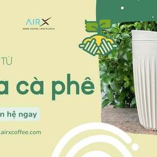 Ly Vỏ Lụa Cà Phê AirX Coffee - Ly Uống Cà Phê Tái Chế Thân Thiện Môi Trường - Ly Libery 480ml