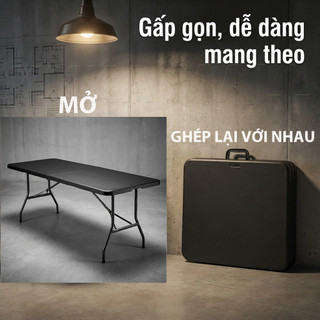 Bàn ghế gấp, bàn cắm trại dã ngoại di động, chống nước, chống nắng và dễ dàng vệ sinh