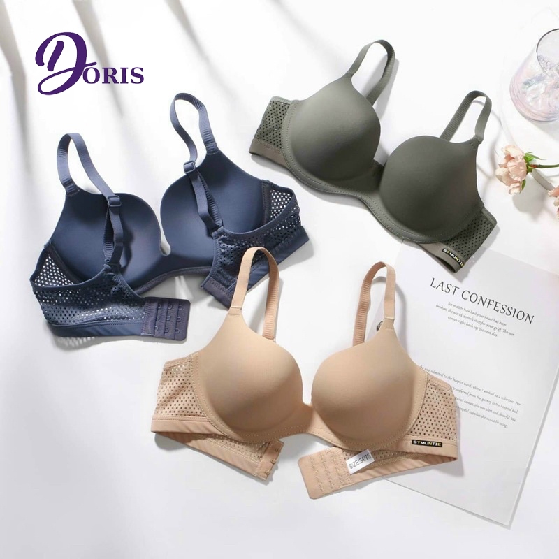 Áo Ngực Su Đúc Không Gọng Nâng Nhẹ Thoáng Mát Phối Lưới Co Giãn DORIS S11