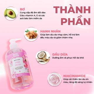 [Tặng 3 chai dưỡng thơm 20mg]Sữa tắm lưu hương LUISLOVE 510g ,chứa Niacinamide & Vitamin E