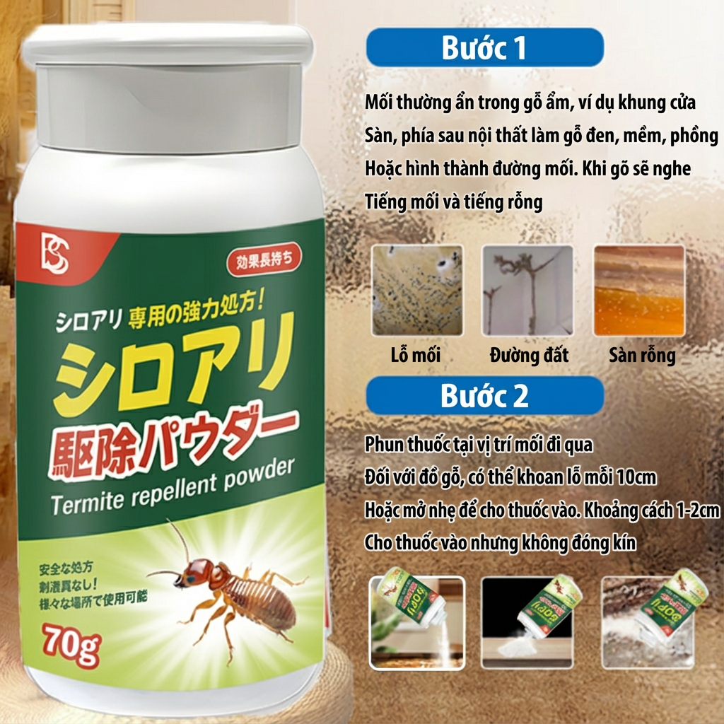 bột diệt mối, giúp kiểm soát và giảm mối hiệu quả - mua 1 tặng 1 70g