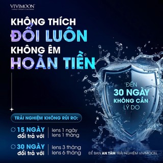 [COMBO 6 CHIẾC] Lens cận 1 ngày VIVIMOON, kính áp tròng khóa ẩm màu Peony Pink, Mocha Brown, Spark Brown, Smoky Bloom