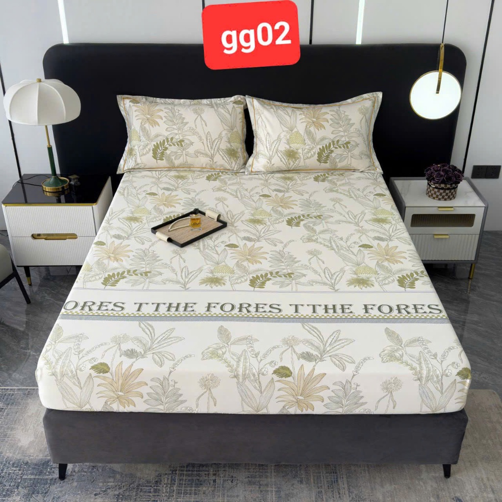 Set Ga Gối 4 Món Lụa Thái Cao Cấp – Ga Chun, Gối Ôm, Mềm Mượt, Mát Lạnh, Thoáng Khí