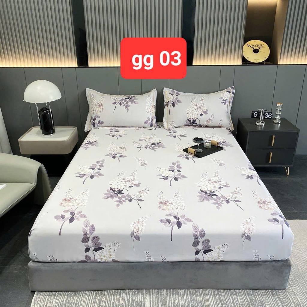 Set Ga Gối 4 Món Lụa Thái Cao Cấp – Ga Chun, Gối Ôm, Mềm Mượt, Mát Lạnh, Thoáng Khí