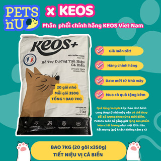 [CHÍNH HÃNG[GIÁ TỐT][TẶNG QUÀ]  Hạt Keos+ hỗ trợ tiết niệu cho mèo, vị cá biển (7kg)  – KM SỐC! LÊN ĐƠN LÀ CÓ Q