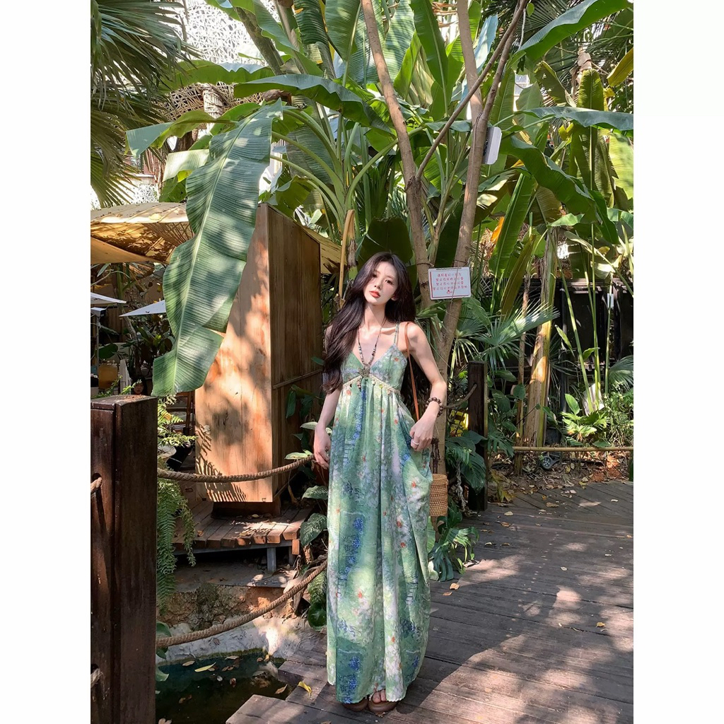 Váy maxi đi biển Dự Tiệc Bohemian Mới Nhất 2026