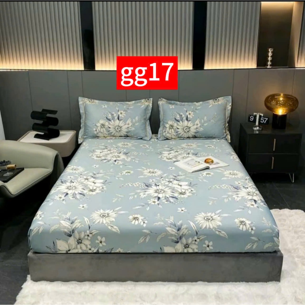 Set Ga Gối 4 Món Lụa Thái Cao Cấp – Ga Chun, Gối Ôm, Mềm Mượt, Mát Lạnh, Thoáng Khí