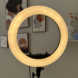 Đèn tròn Livestream LED 45cm, Đèn livestream 3 màu chuyên dụng dành cho phun xăm, nối mi, makeup