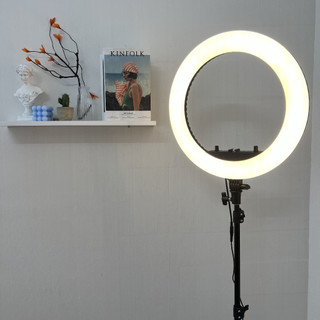 Đèn tròn Livestream LED 45cm, Đèn livestream 3 màu chuyên dụng dành cho phun xăm, nối mi, makeup
