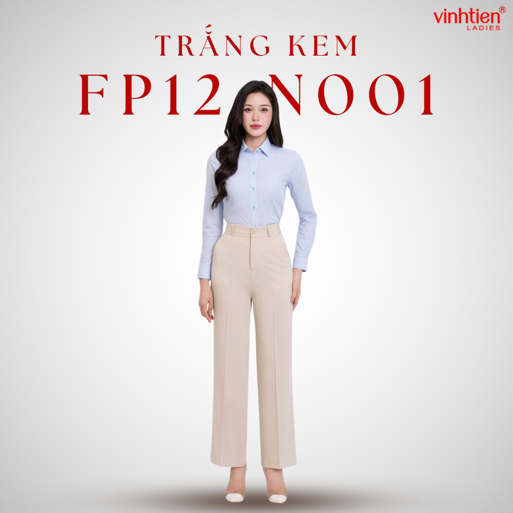 Quần Âu Nữ Dáng Xuông Vừa Vĩnh Tiến , GTB 629, chất liệu vải mềm mịn thoáng mát đứng form.