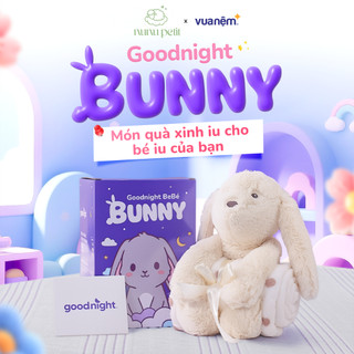 Chăn Hè Cho Bé Vua Nệm Goodnight Bebe Bunny, Mền Lông Mềm Mịn Cho Bé Ngủ Ngon Kèm Thỏ Bông