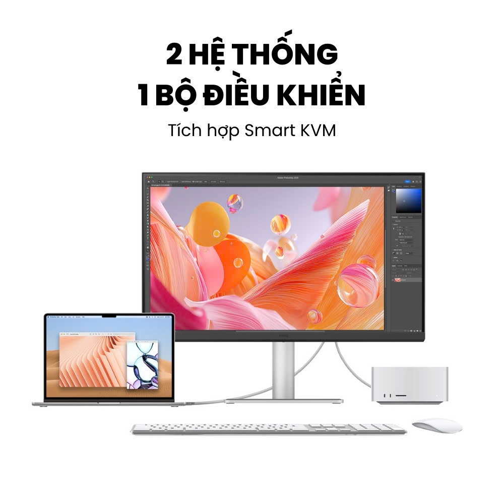 [Mới] BenQ MA270S_Màn hình máy tính dành cho Mac 27" 5K Nano Gloss, Thunderbolt 4, Daisy chain, thiết kế công thái học | BigBuy360 - bigbuy360.vn