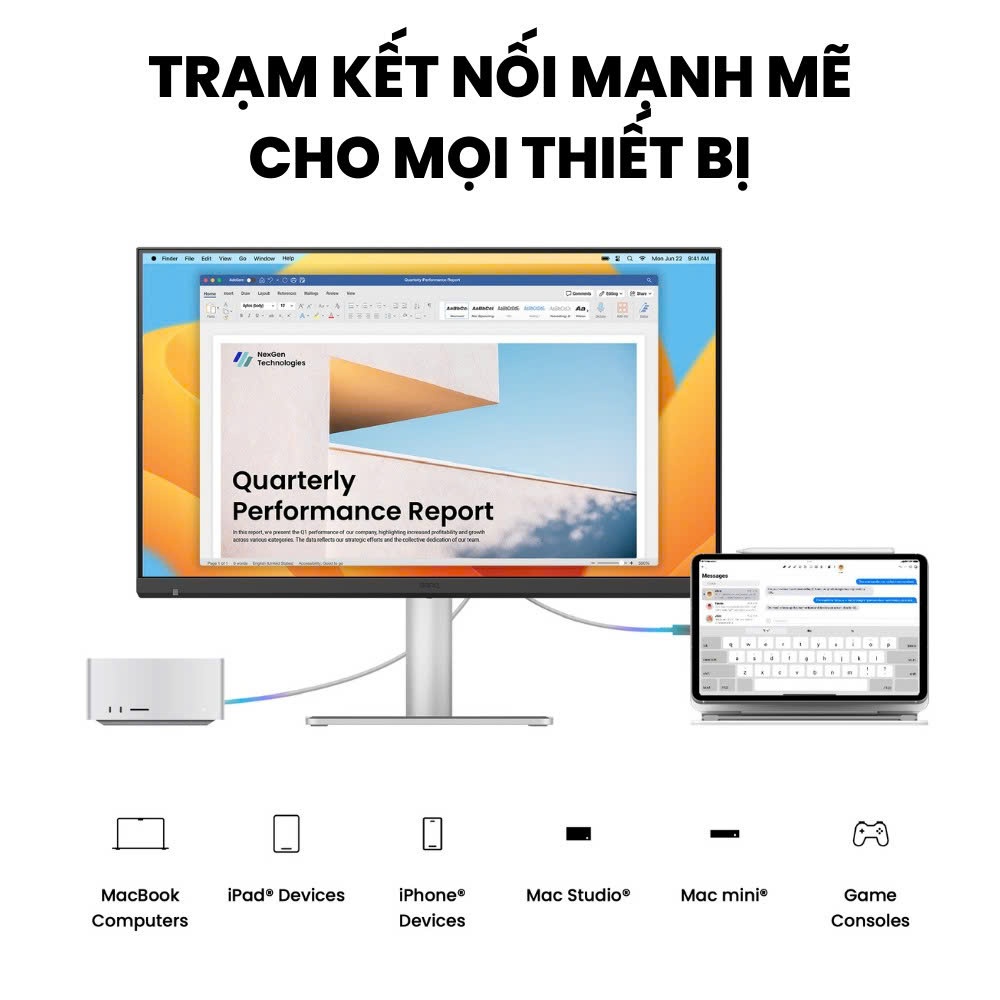 [Mới] BenQ MA270S_Màn hình máy tính dành cho Mac 27" 5K Nano Gloss, Thunderbolt 4, Daisy chain, thiết kế công thái học | BigBuy360 - bigbuy360.vn