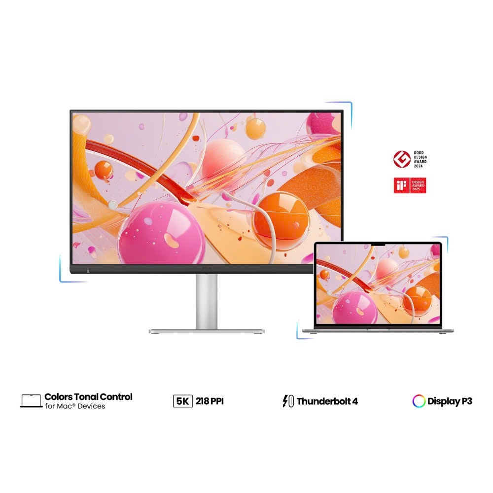 [Mới] BenQ MA270S_Màn hình máy tính dành cho Mac 27" 5K Nano Gloss, Thunderbolt 4, Daisy chain, thiết kế công thái học | BigBuy360 - bigbuy360.vn