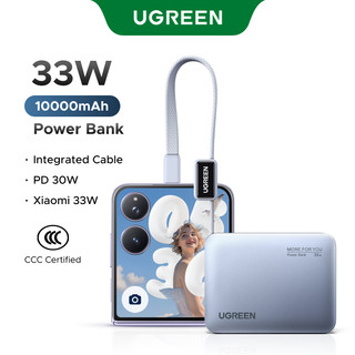 【CCC Ceretified】Pin sạc dự phòng UGREEN Mini 33W 10000mAh 33W PD30W USB-C * 2 + USB-A Đầu ra 3 cổng tích hợp Màn
