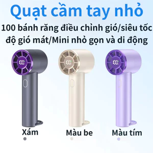 Quạt Cầm Tay | Gió Lạnh Ngay 100 Cấp | Pin 3600mAh | Sạc Nhanh Type-C | Dễ Mang Theo | chống nóng văn phòng ký túc xá