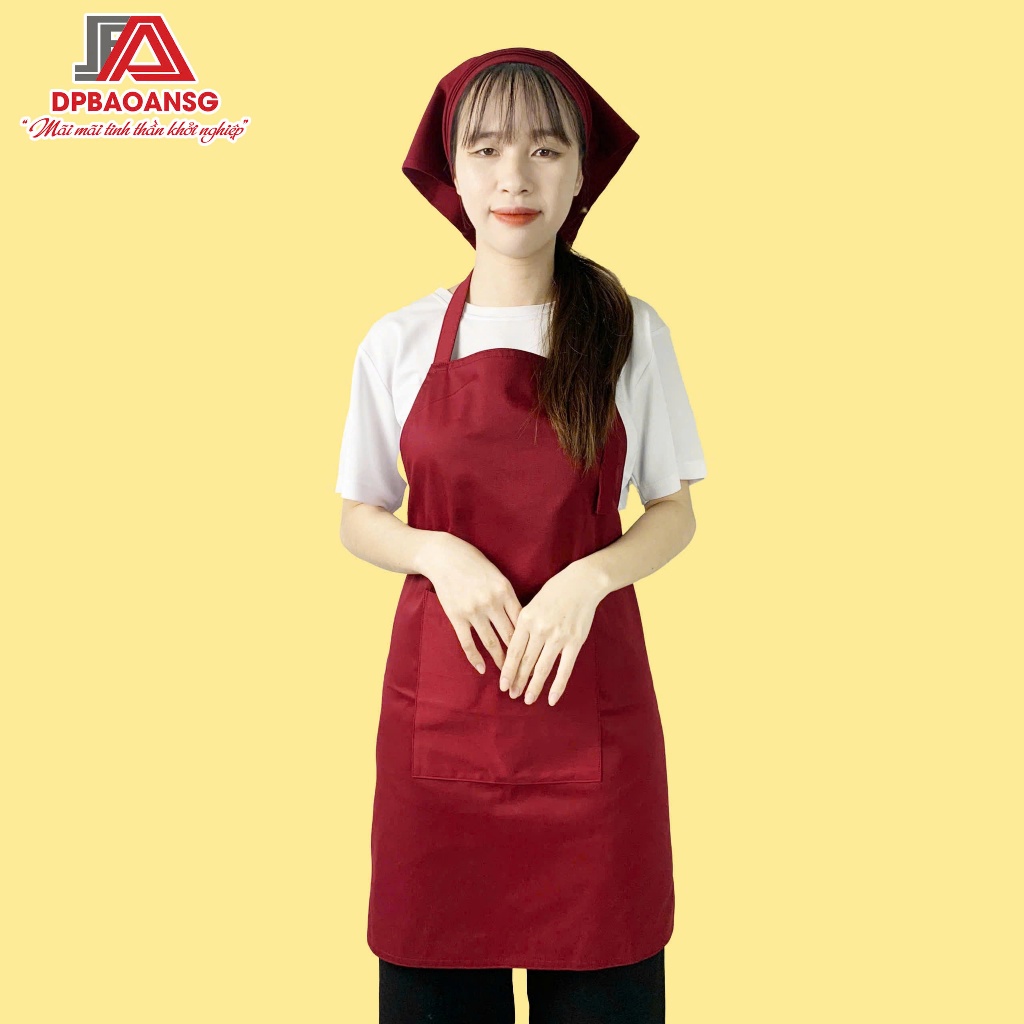 Tạp Dề Dài Kaki Nhiều Màu Đồng Phục Quán  – Dùng Cho Bếp, Phục Vụ Hoặc Nội Trợ, Vẽ Tranh