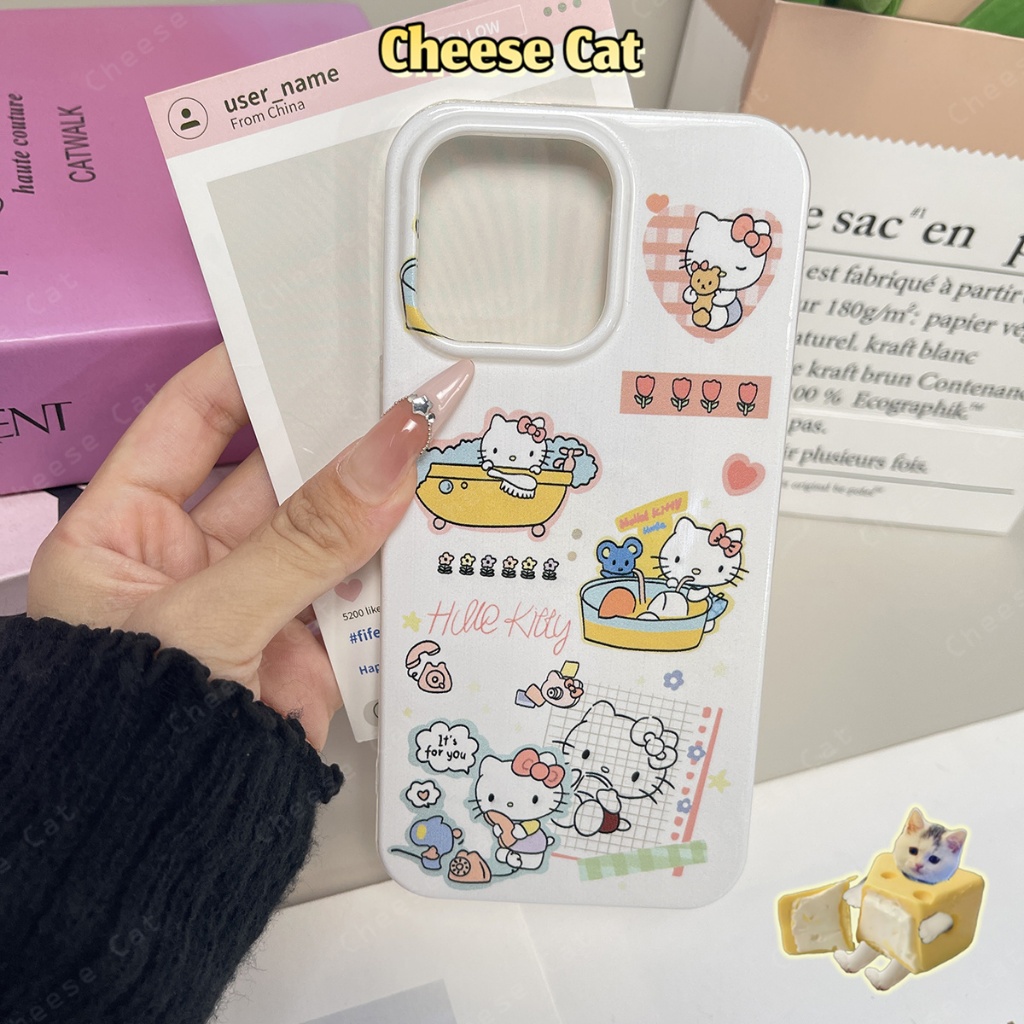 ốp Kitty ốp điện thoại hình mèo con dễ thương cho iPhone 13 14 15 16 11 12 17 Pro Max 17 Air 6 7 8 Plus XR Xs Max