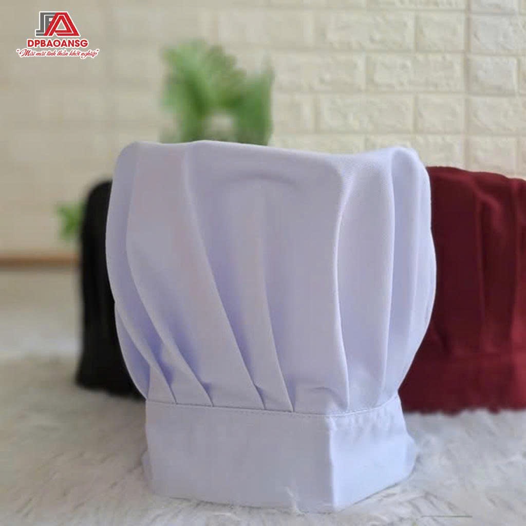 Nón Đầu Bếp Vải Kaki Thoáng Khí Giữ Form Tốt - Nhiều Màu Cho Nhà Hàng, Khách Sạn, Quán