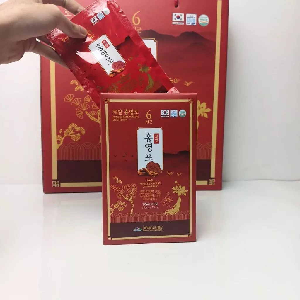 Nước Hồng Sâm Linh Chi Royal (70ml x 30 Gói)