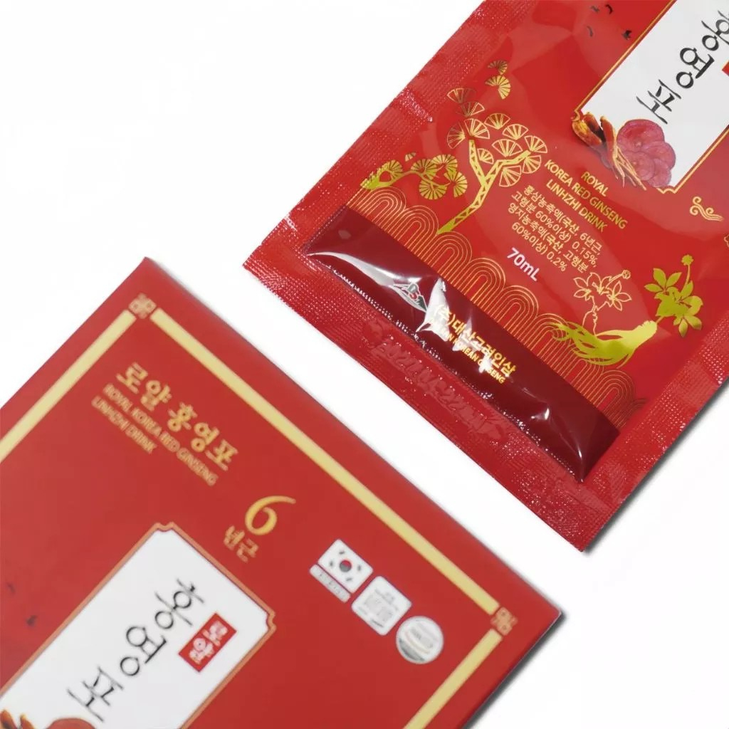 Nước Hồng Sâm Linh Chi Royal (70ml x 30 Gói)