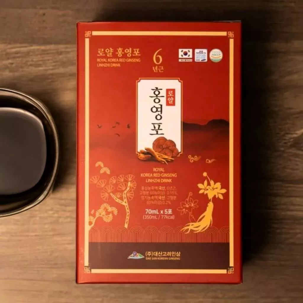 Nước Hồng Sâm Linh Chi Royal (70ml x 30 Gói)
