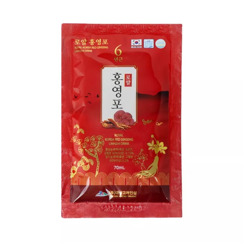 Nước Hồng Sâm Linh Chi Royal (70ml x 30 Gói)