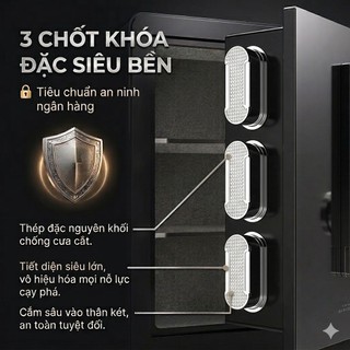 Két Sắt Điện Tử Thông Minh,Két Sắt Vân Tay Khóa Số Chống Cháy,Chống Cạy Phá Kèm Báo Động Chống Trộm