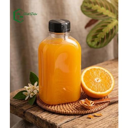 [Sỉ Tận Xưởng] Set 25 Chai Nhựa PET Dẹp Trong Dày 220-250ml Nắp Vặn Đựng Trà Sữa Nước Ép Cafe