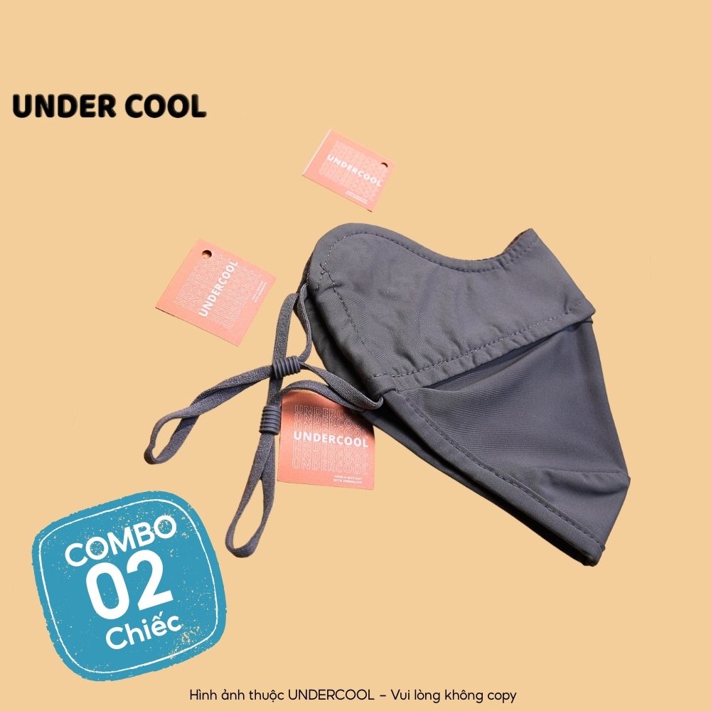 COMBO 2 Khẩu Trang Chống Nắng UNDERCOOL Nửa Mặt Logo Đổi Màu Phát Hiện Tia UV 3 Màu CB-KT01