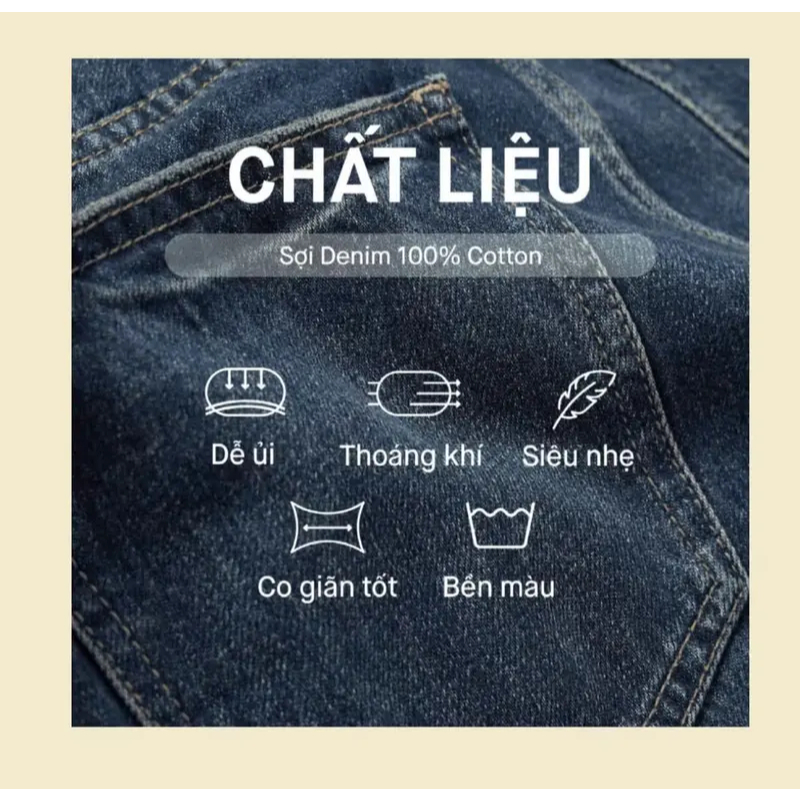 Quần Jean Nam Lưng Thun Co Giãn KINGFASHION Chất Liệu Cotton Denim Thoải mái Ôm Form, Tôn Dáng