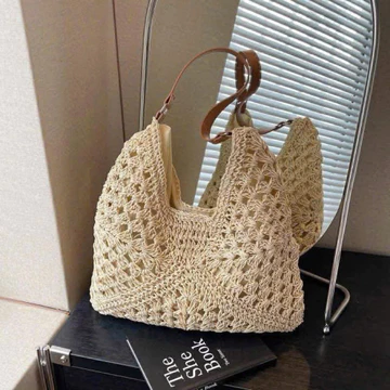 Women's Korean-Style Woven Straw Bag – for the Beach