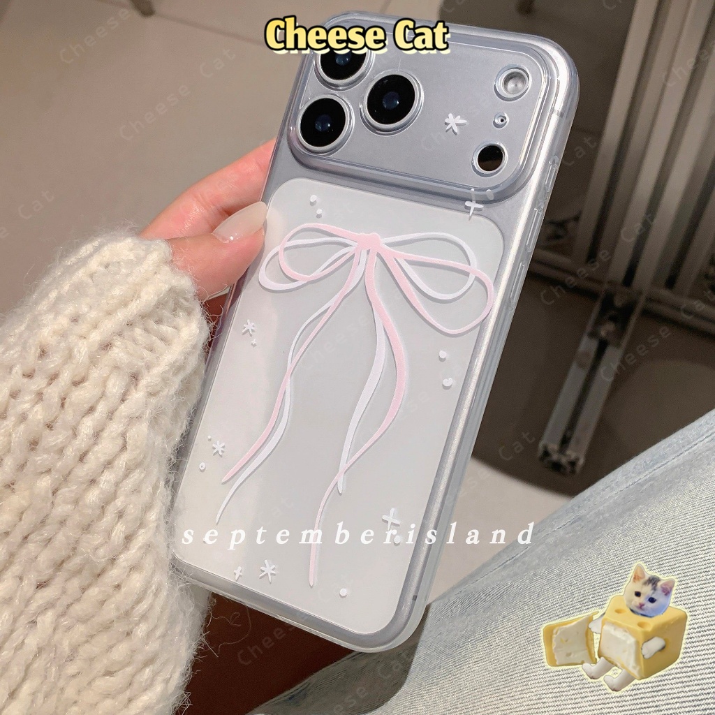 Ốp lưng nơ ruy băng đính sequin lấp lánh cho iPhone 17 Pro Max dành cho iPhone 11 12 13 14 15 16 Xs Max 7 Plus 16E