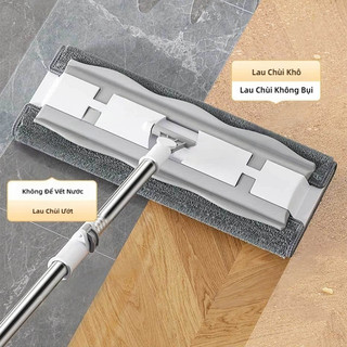 Cây Lau Nhà Kẹp Khăn Thay Thế Bản Nâng Cấp 36cm GREESINDOOR Dùng Khăn Vải,Khô, Ướt Sử Dụng 1 Lần