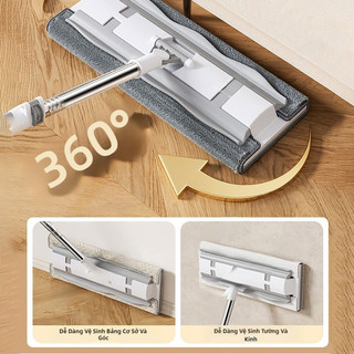 Cây Lau Nhà Kẹp Khăn Thay Thế Bản Nâng Cấp 36cm GREESINDOOR Dùng Khăn Vải,Khô, Ướt Sử Dụng 1 Lần