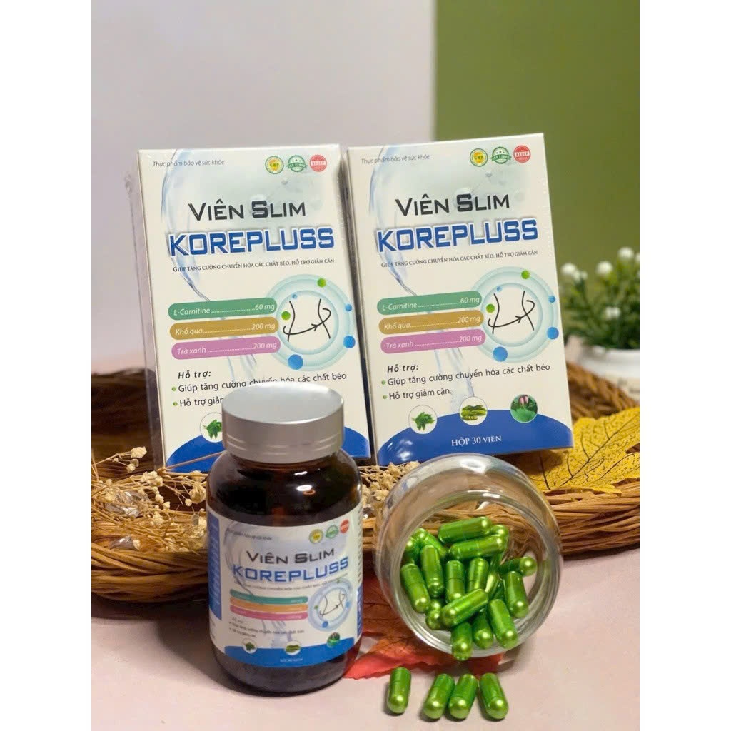 ✅ [Chính Hãng] Viên uống giảm cân Slim Kore Plus Hộp 30 Viên ✅ Giảm béo đốt mỡ nhanh Koreplus không phải thuốc giảm cân