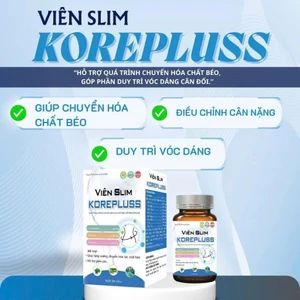 Viên uống giảm cân Slim Kore Plus Hộp 30 Viên ✅ Giảm béo đốt mỡ nhanh Koreplus không phải thuốc giảm cân