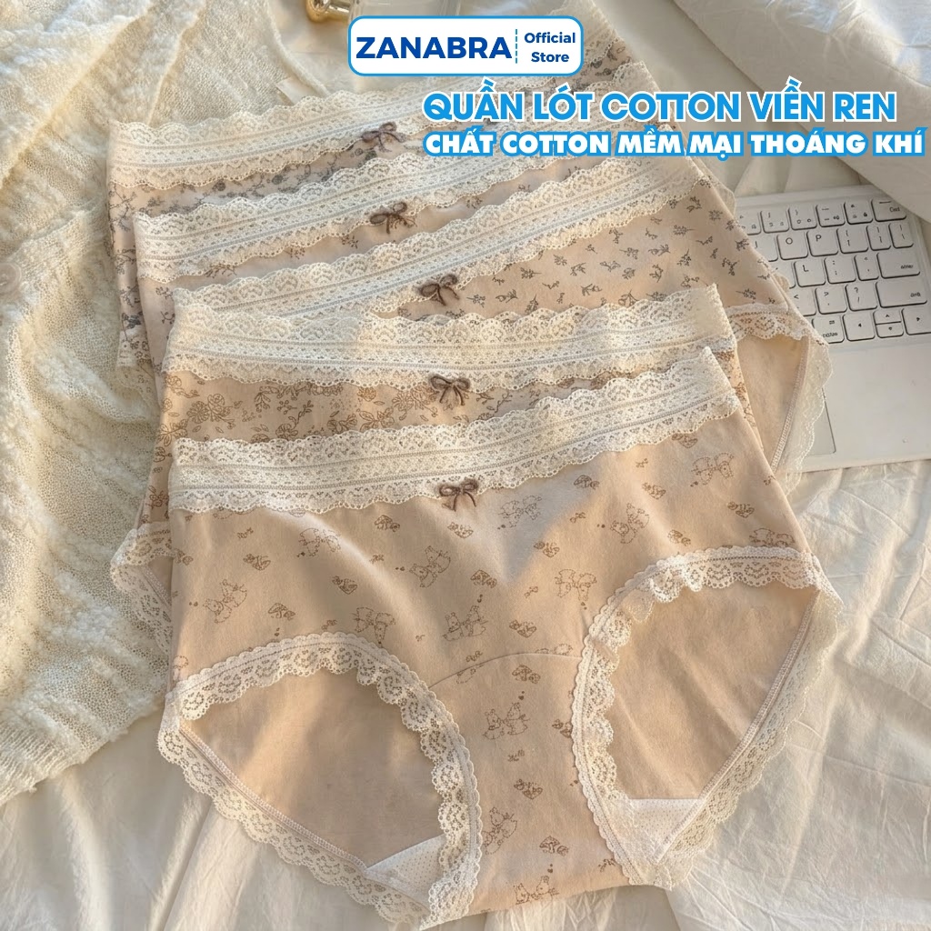 [ Mẫu Mới ] Quần Lót, Quần Boxer Cotton Nữ Kháng Khuẩn Không Hằn Viền Ôm Trọn V3 Mềm Mịn Co Giãn ZANABRA L5918