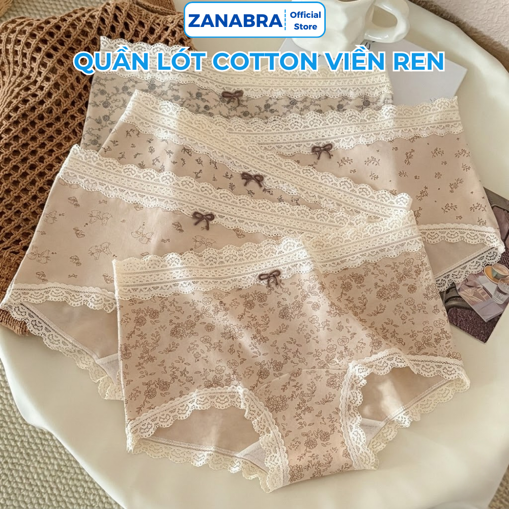 [ Mẫu Mới ] Quần Lót, Quần Boxer Cotton Nữ Kháng Khuẩn Không Hằn Viền Ôm Trọn V3 Mềm Mịn Co Giãn ZANABRA L5918