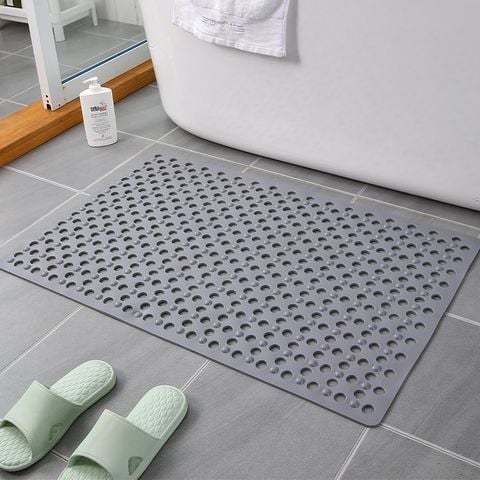 Thảm lót nhà tắm chống trơn trượt PVC 72×36cm thảm cao su có nút hút