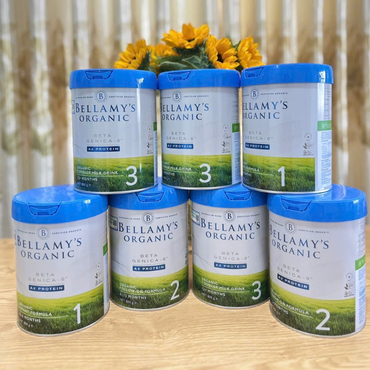 Bellamy's Organic 2 2缶セット Combo 2 Lon] Sữa Bellamy Organic A2 800g Số 1,2,3 - Sữa Công Thức