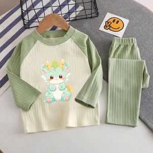 🌸 ĐỒ BỘ BÉ GÁI DÀI TAY GÂN MỀM MỊN – HÌNH DỄ THƯƠNG 🌸 DG594