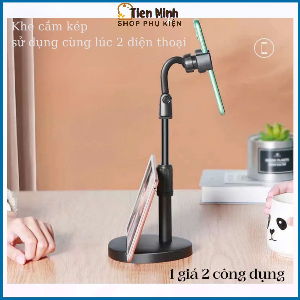 Giá Đỡ Điện Thoại P11 Livestream, Xoay 360 Độ, Tuỳ Chỉnh Độ Cao, Chân Có Khe Cài Điện Thoại