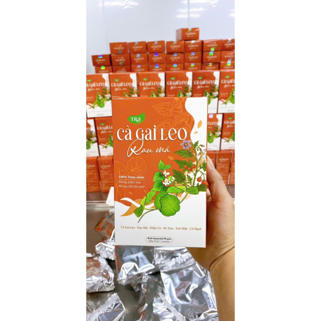 ✅ [Chính Hãng] Trà Cà Gai Leo Rau Má Hộp 30 Gói ✅ Trà mát gan thanh nhiệt giải độc gan đẹp da tăng cường sức đề kháng