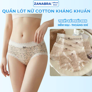 Combo 5 hoặc 3 Quần Lót, Quần Chip Cotton Nữ Kháng Khuẩn Dáng Boxer Không Hằn Viền Ôm Trọn V3 ZANABRA L5918