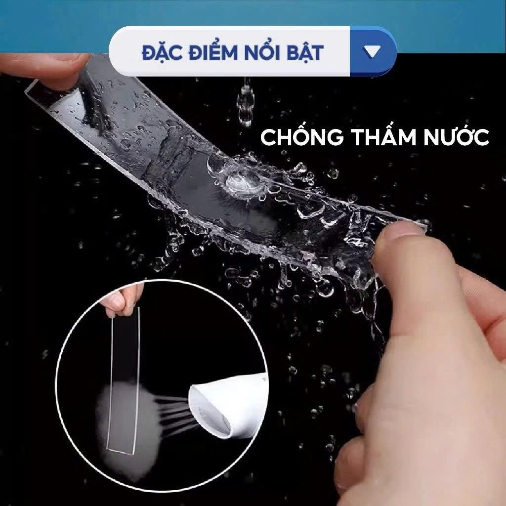 Băng Keo Nano Hai Mặt 3M Trong Suốt, Băng Dính 2 Mặt Siêu Dính Dán Mọi Vật Dụng Trong Nhà Đa Năng  Băng dính nano trong