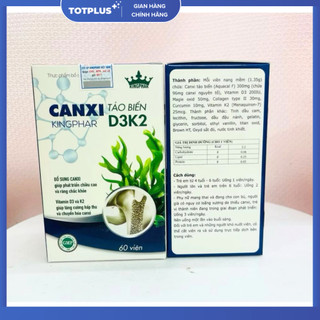 Canxi Tảo Biển D3K2 Kingphar – Hấp Thu Tốt, Phát Triển Chiều Cao & Xương Chắc Khỏe